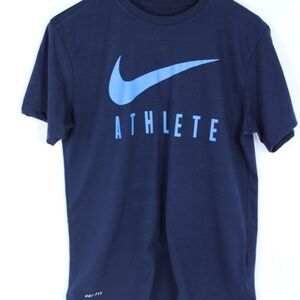 0310-Nike Dri-FIT "Athlete" Tee Shirt | Men’s Medium | Navy Blue
